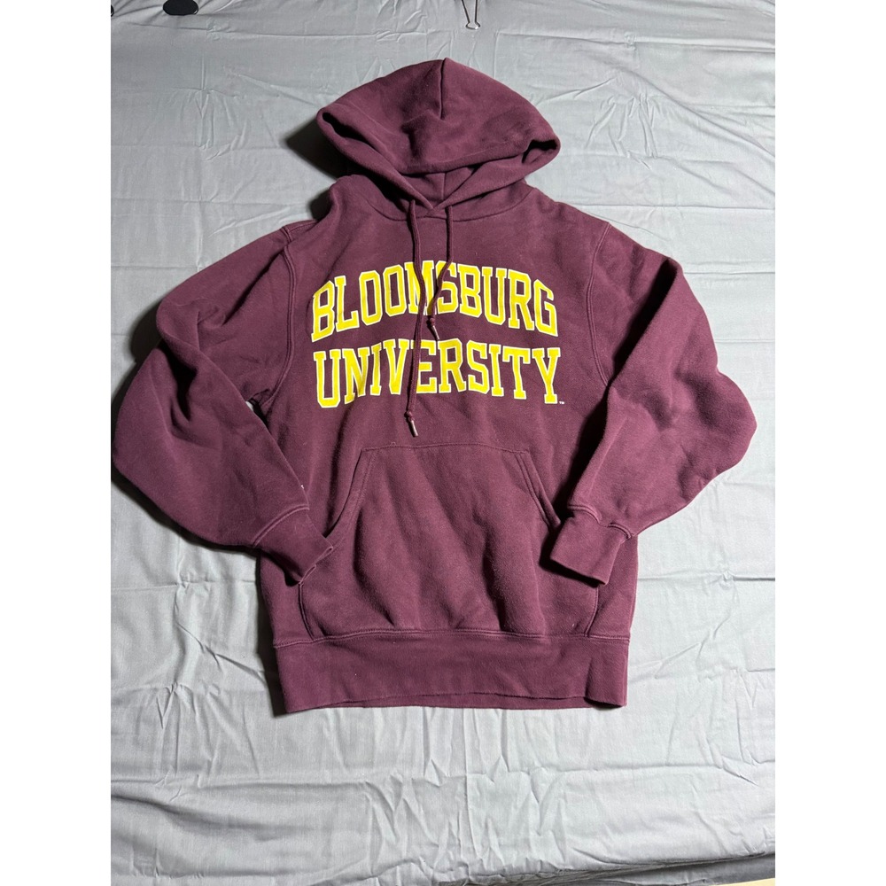 Jansport Hoodie Unisex Small Maroon Good Bloomsburg University Paw Print Graphic